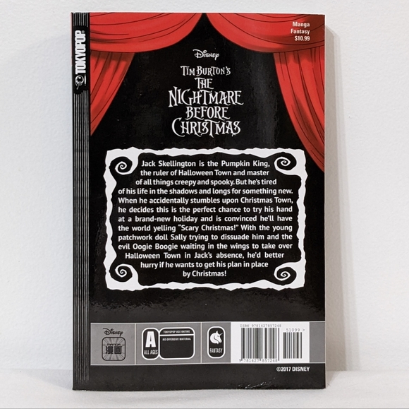 Disney Tim Burton's The Nightmare Before Christmas Softcover Book Tokyopop Manga - Picture 3 of 6